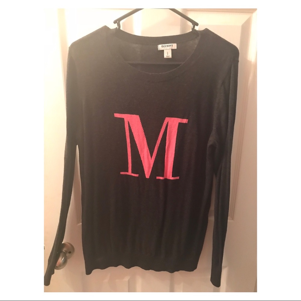 Old Navy Monogrammed “M” sweater